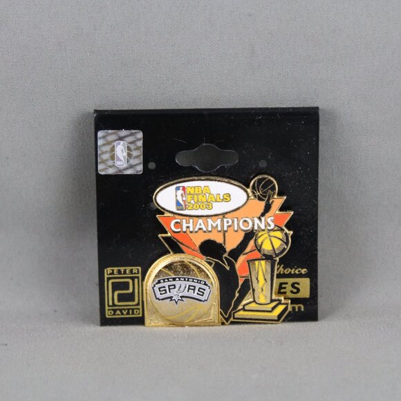 San Antonio Spurs Pin (Retro) - 2003 NBA Champions - Peter David - Picture 1 of 3